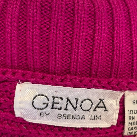Vintage Genoa by Brenda Lim Fushcia oversized medium sweater - Picture 2 of 9